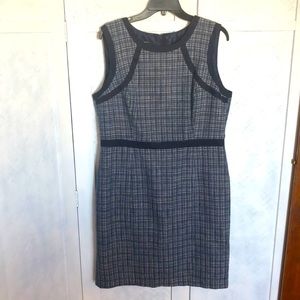 Talbots Aline dress navy print